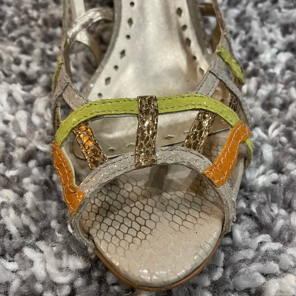 BCBGirls bright and beautiful shoes heels open summer us size 9 Genuine Leather - Picture 5 of 6